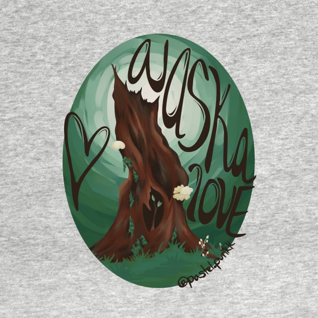 Alaska Love Tree Stump by Pastel.Punkk